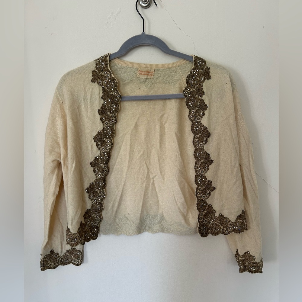 Rare Vintage 1960s Designer ELEANOR BEARD Cardigan
